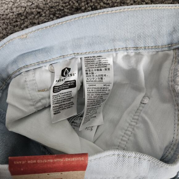 Levis Silvertab Jeans Womens 32x27 Blue High Waisted Mom Tapered Skater Indie - Picture 7 of 16